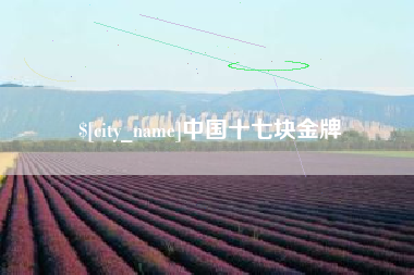 博尔塔拉中国十七块金牌