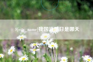 博尔塔拉我国消防日是哪天