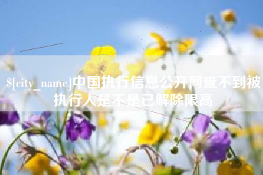 博尔塔拉中国执行信息公开网查不到被执行人是不是已解除限高