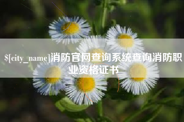 博尔塔拉消防官网查询系统查询消防职业资格证书