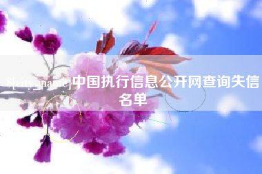 博尔塔拉中国执行信息公开网查询失信名单