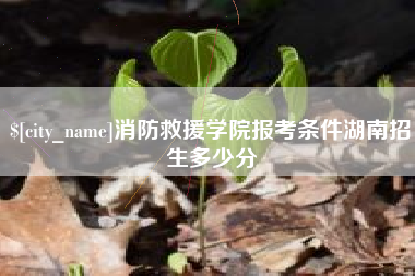 博尔塔拉消防救援学院报考条件湖南招生多少分