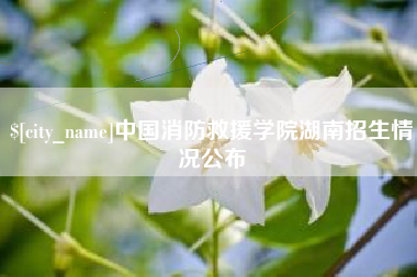 博尔塔拉中国消防救援学院湖南招生情况公布