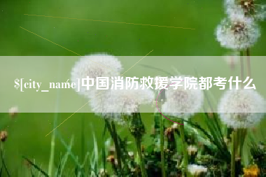 博尔塔拉中国消防救援学院都考什么