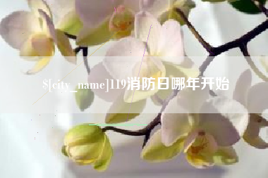 博尔塔拉119消防日哪年开始