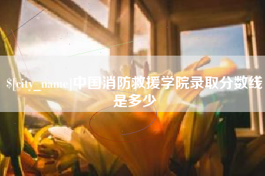 博尔塔拉中国消防救援学院录取分数线是多少