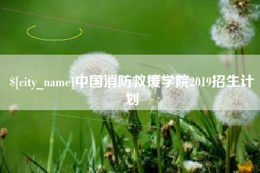 博尔塔拉中国消防救援学院2019招生计划