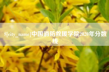 博尔塔拉中国消防救援学院2020年分数线