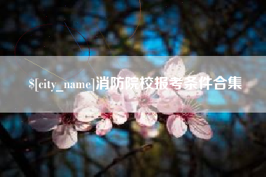 博尔塔拉消防院校报考条件合集